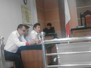 Poto : Tantimin SH, MH dalam proses sidang di Pengadilan Negeri Batam.