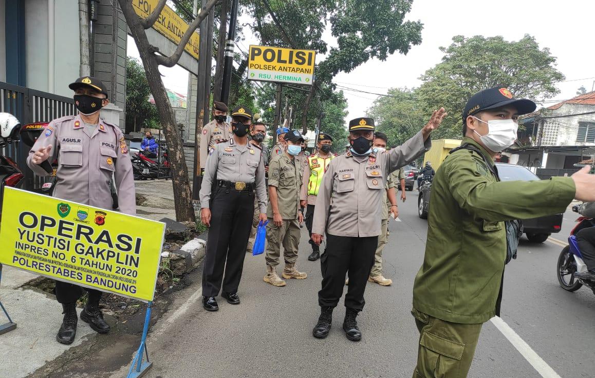 Cegah Penyebaran Covid-19, Polda Jabar Gelar Operasi Yustisi Stasioner Gabungan