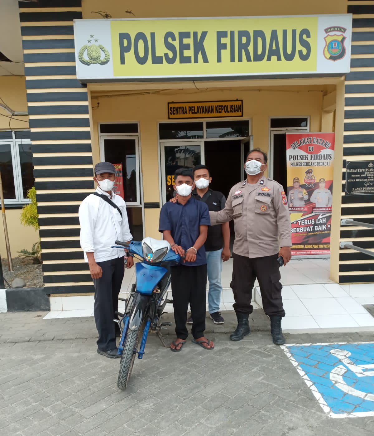 Curi Ubi, Dua Pemuda Diserahkan ke Polsek Firdaus, Motornya Juga  Curian