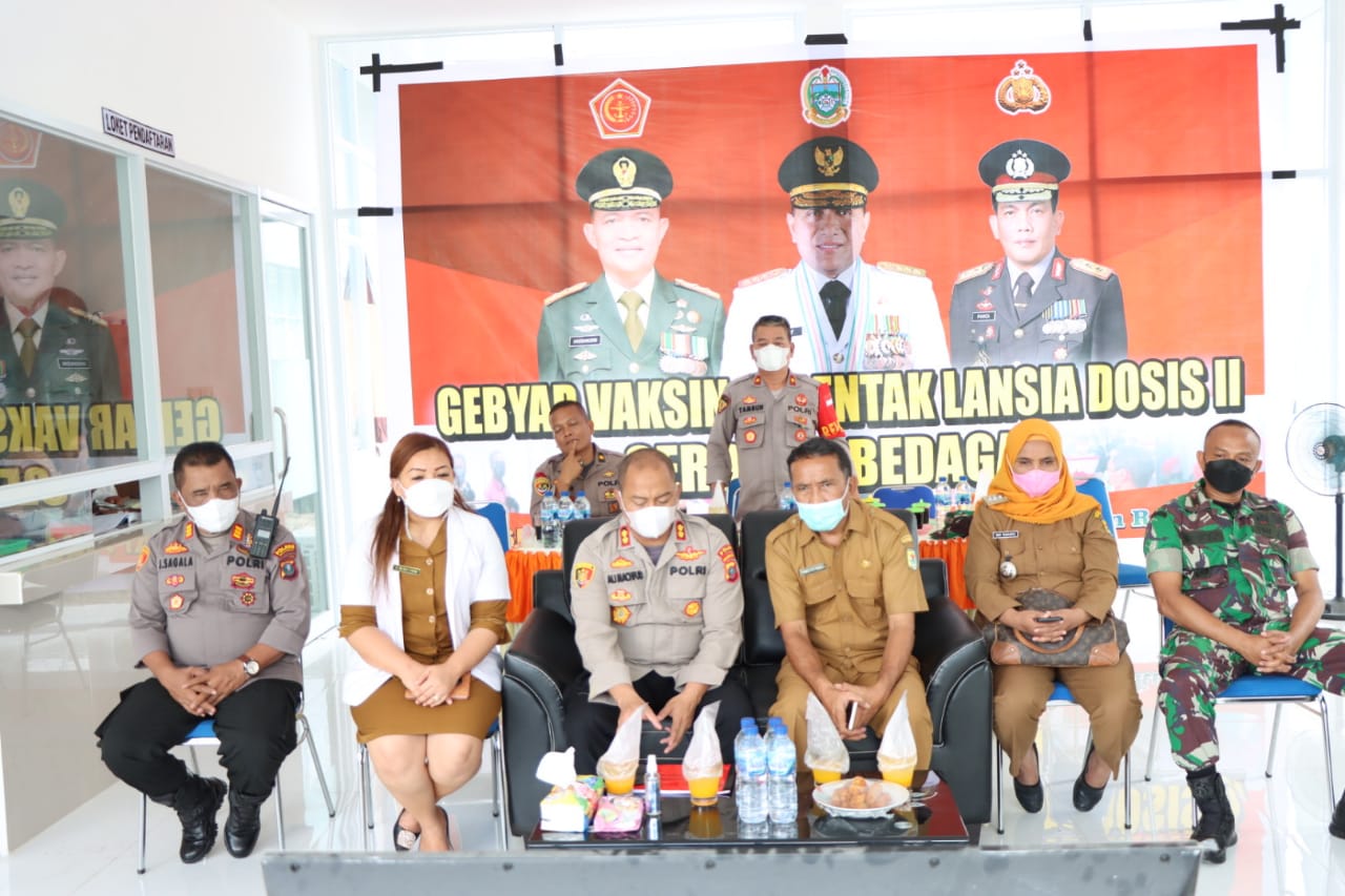 Polres Sergai Ikuti Gebyar Vaksinasi  Serentak Lansia  Nasional, Ini Pesan Kapolri