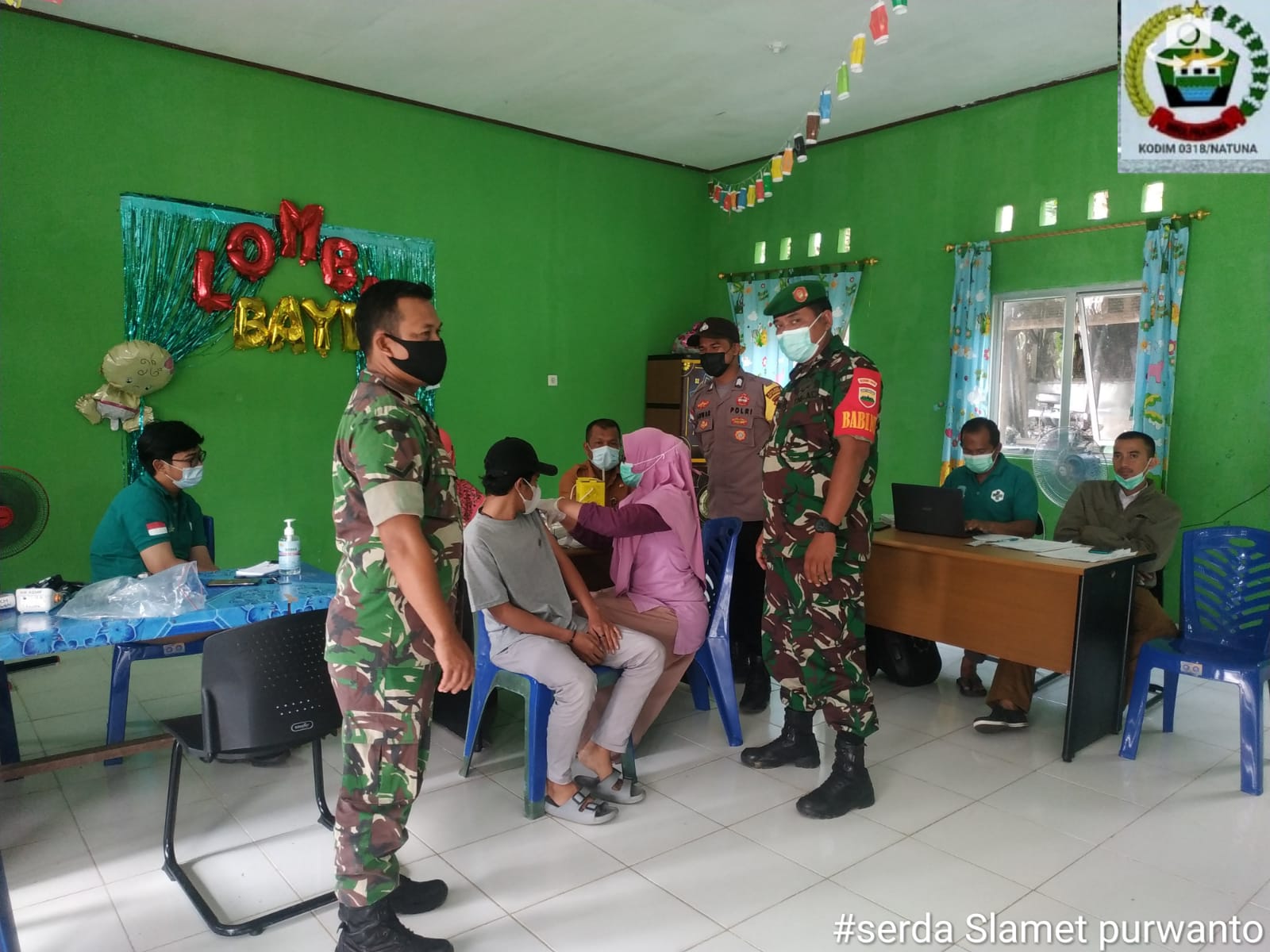 Koramil 07 Palmatak Tetap Beri Dukungan Sukseskan Vaksinasi Covid 19