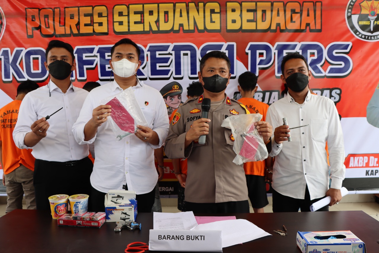 Terekam CCTV Curi Ban, 6 Pelaku Telah Diamankan Polres Sergai