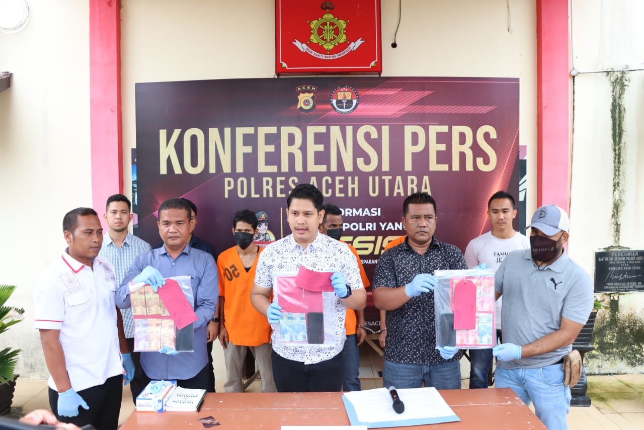 Sat Reskrim Polres Aceh Utara Tangkap 3 Agen Judi Online