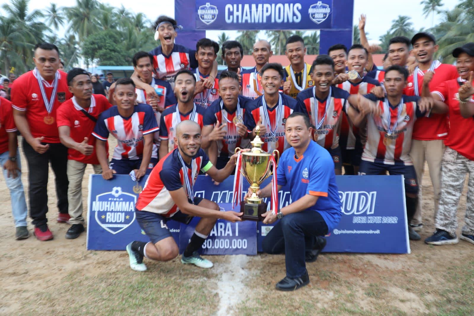 Turnamen Sepak Bola 2022 di Lingga Usai, Salam Hangat dari Muhammad Rudi