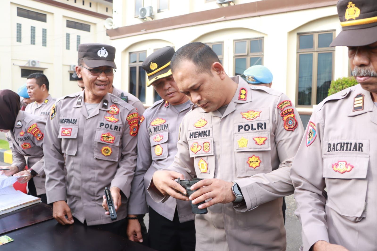 Cegah Penyalahgunaan, Kapolres Lhokseumawe Cek Kondisi Senpi-Psikologi Anggota