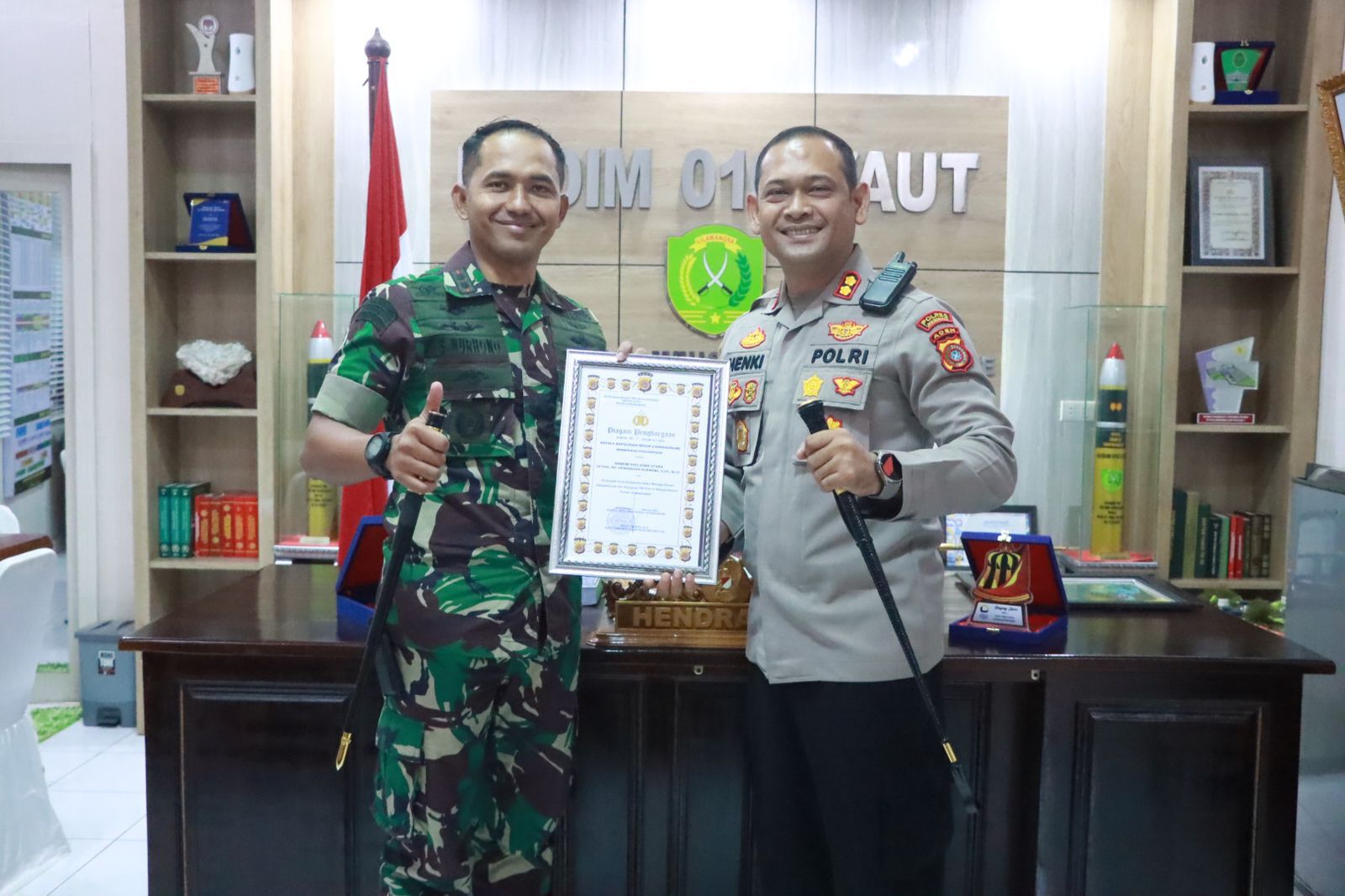 Sinergitas Kapolres Lhokseumawe Dengan Dandim 0103 Aceh Utara Ciptakan Kondusifitas