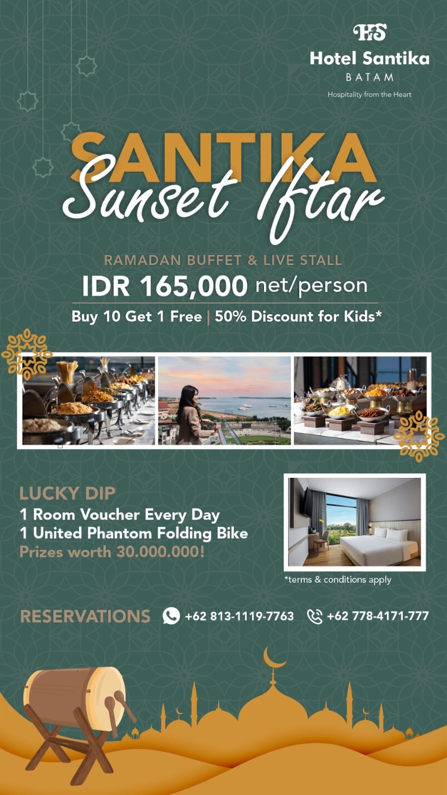 Manjakan Ibadah Puasa Anda, Berbuka Puasa Dengan Menu Spesial Gurindam Restoran Santika Hotel Batam