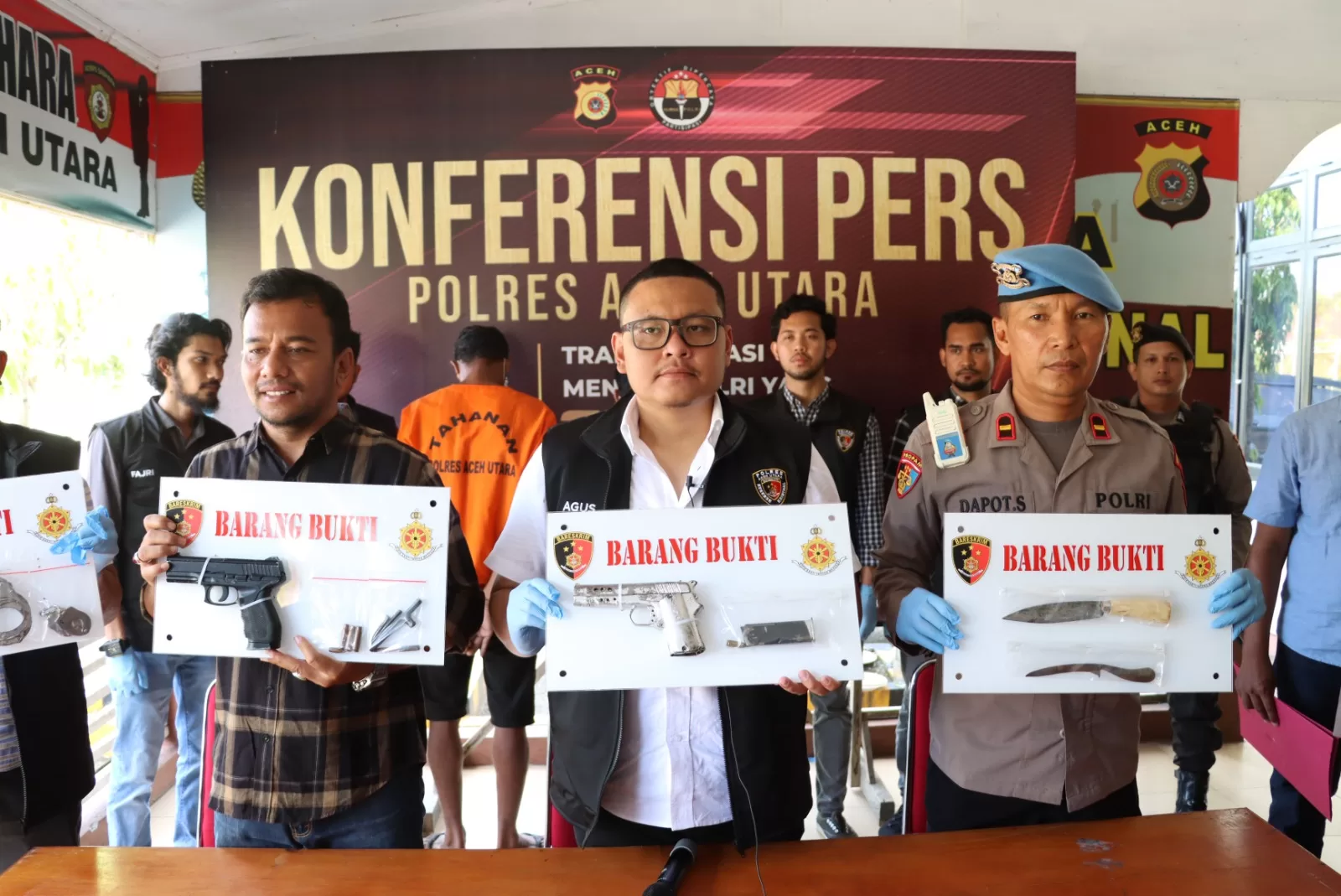Polres Aceh Utara Ungkap Kasus Kepemilikan Senjata Api Dari Mukim & Ayah Moren