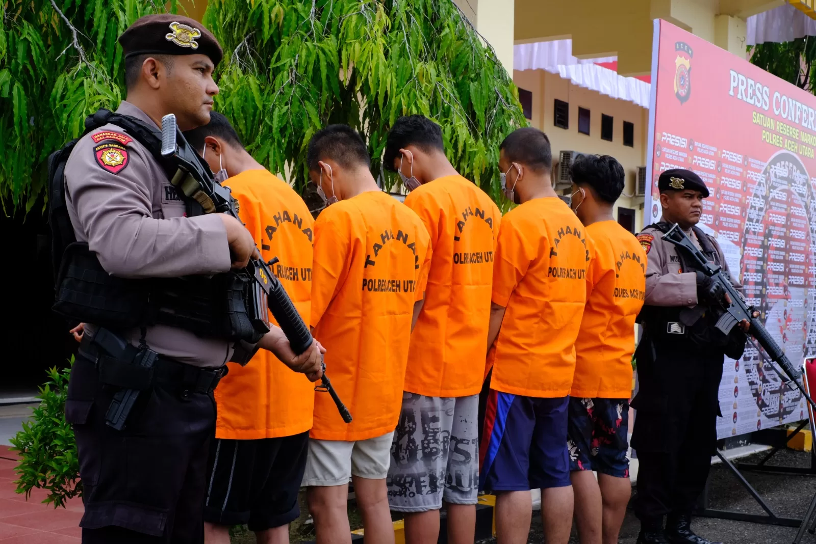 Polres Aceh Utara Ungkap Tiga Kasus Narkoba, Lima Tersangka & 2,2 Kg Sabu Diamankan
