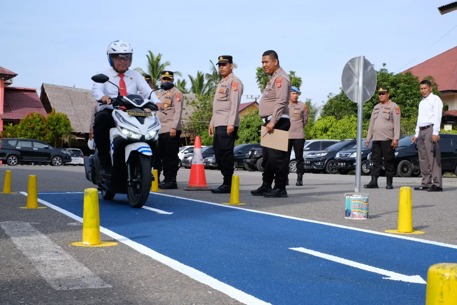 Polres Aceh Utara Launching Sirkuit Praktek SIM Terbaru
