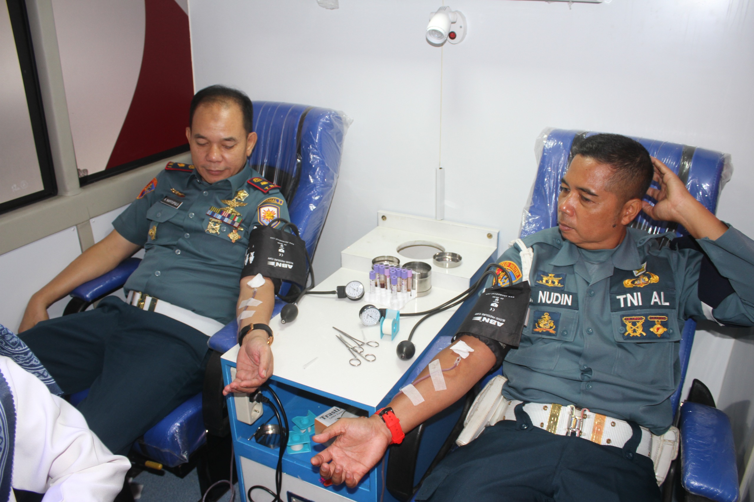 Detasemen Polisi Militer TNI Angkatan Laut Denpomal Lanal Lhokseumawe Gelar Donor Darah, Dalam Rangka Peringatan HUT ke-78 Polisi Militer TNI Angkatan Laut