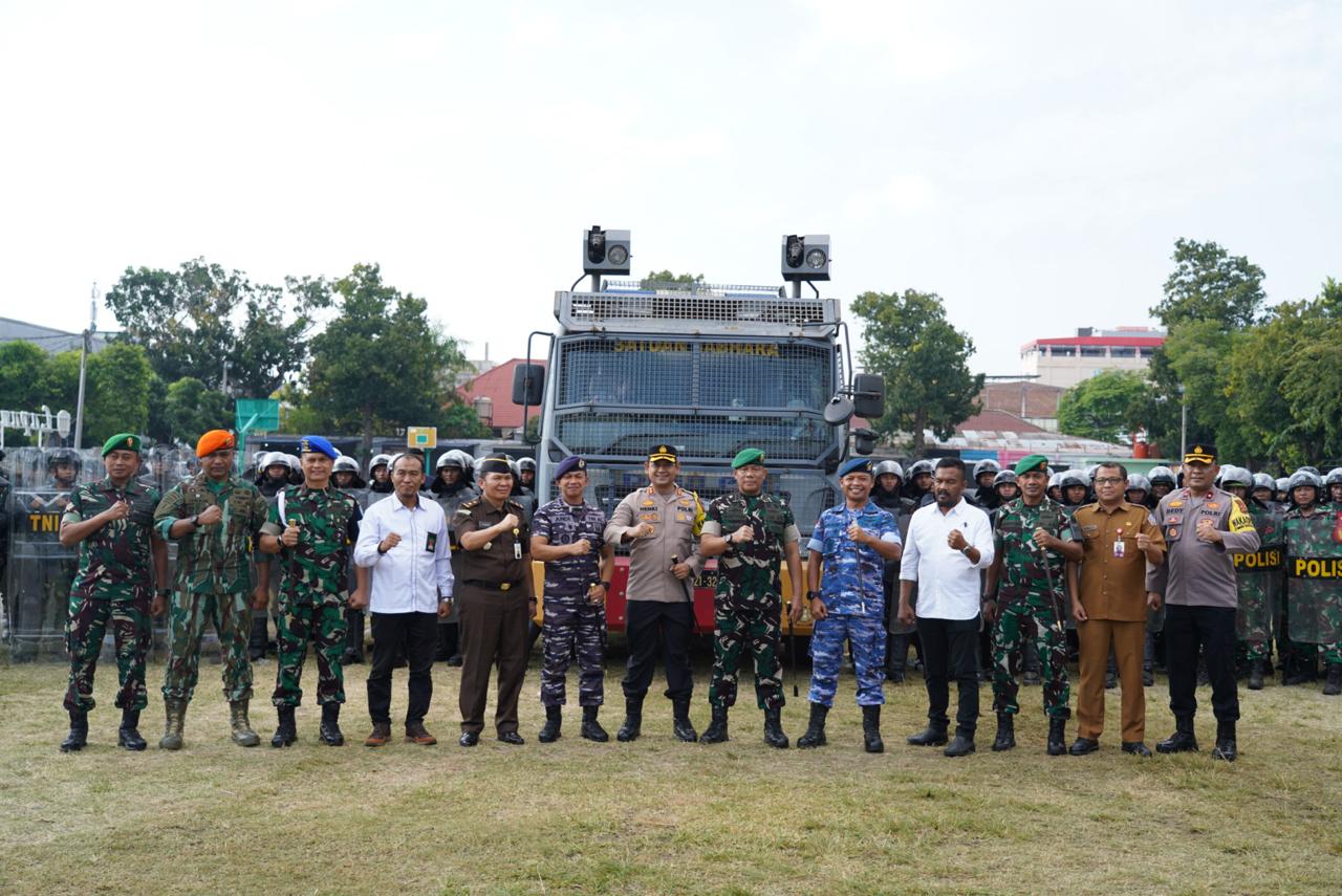 Sukseskan Pesta Demokrasi, Kodim 0103/Aceh Utara Serta Forkopimda Plus mengikuti Latihan PHH dan Patroli Bersama