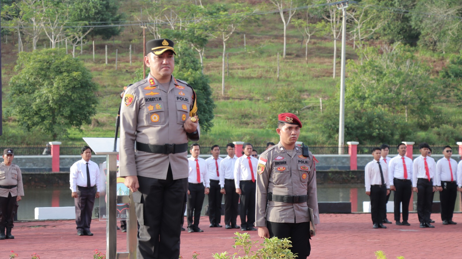 Peringatan Hari Kebangkitan Nasional ke 116, Kapolres Lingga Sampaikan Amanat Menkominfo