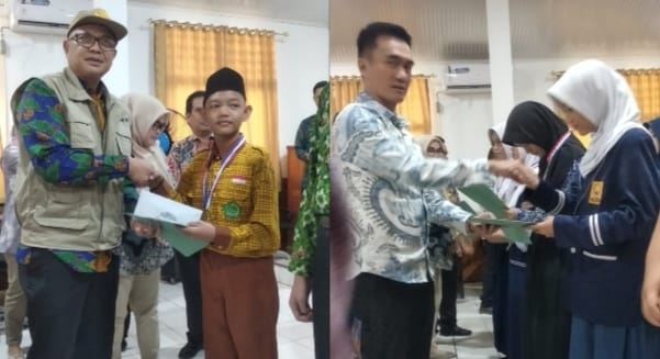 Kadis Disdikbud Lahat Serahkan Reward Perserta Olimpiade O2N & OSN Tingkat Kabupaten Lahat 2024