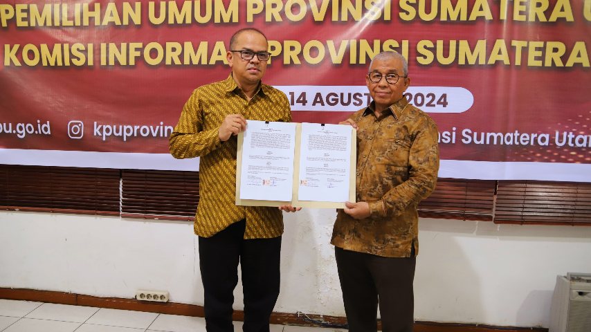KPU dan KIP Sumut Teken MoU untuk Keterbukaan Informasi Publik di Pilkada 2024