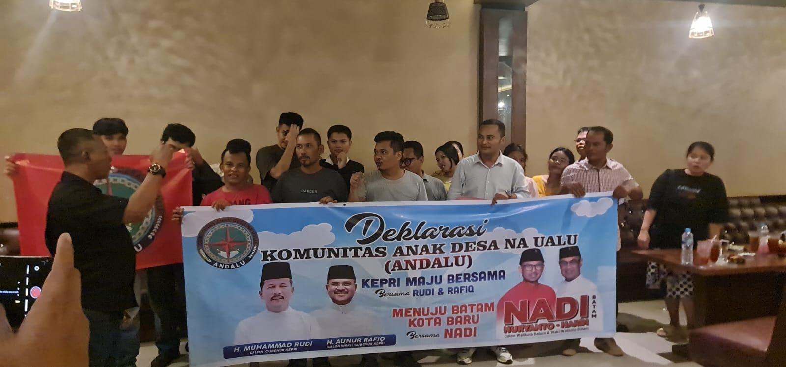 Komunitas ANDALU Deklarasikan Dukungan Paslon Gubernur dan Wakil Gubernur Kepri HMR-Aunur Rafiq dan Paslon Wali Kota dan Wakil Wali Kota Batam NADI