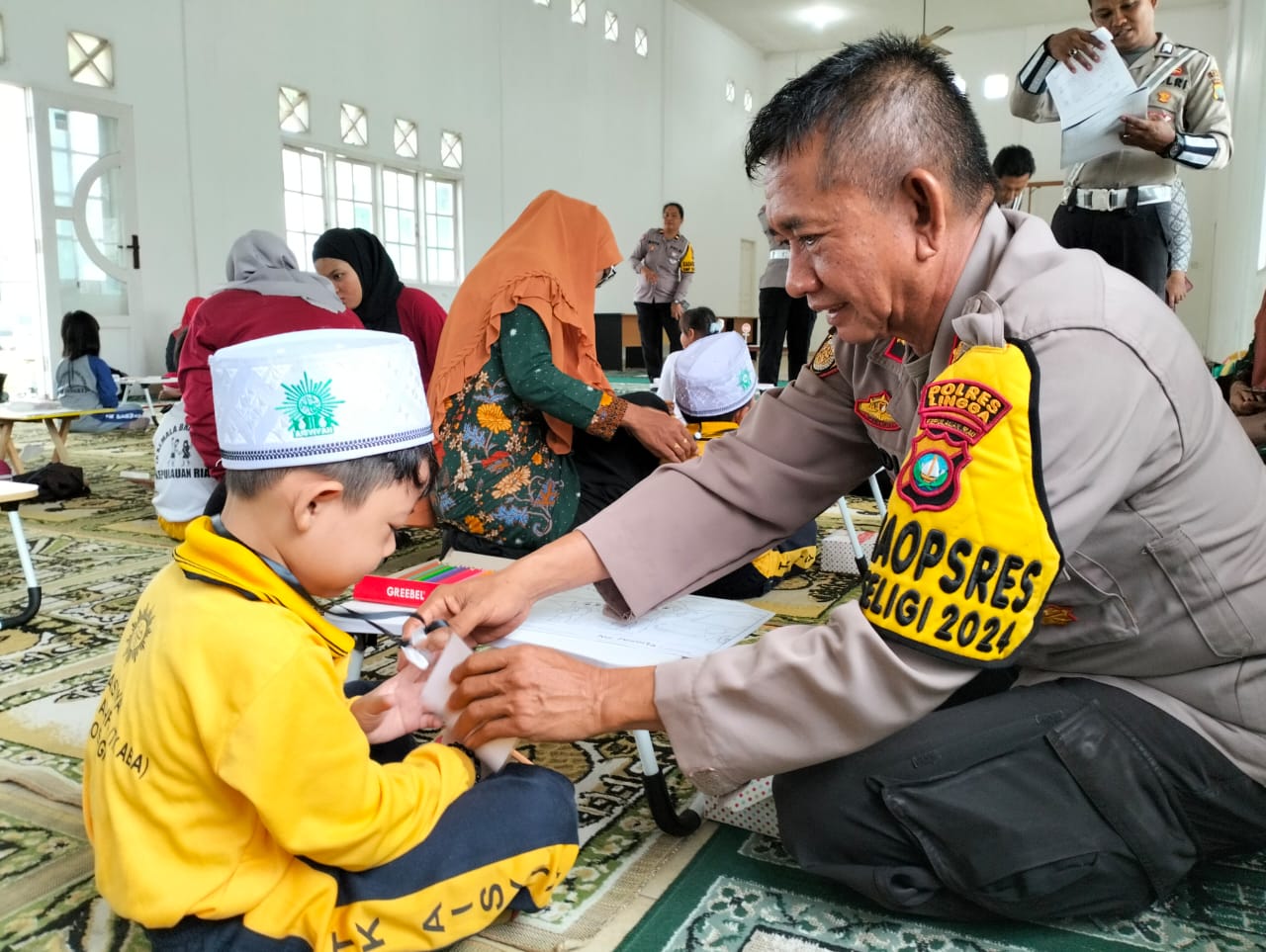 Sambut Hari Lalu Lintas Bhayangkara Ke-69, Sat Lantas Polres Lingga Gelar Lomba Mewarnai Tingkat TK