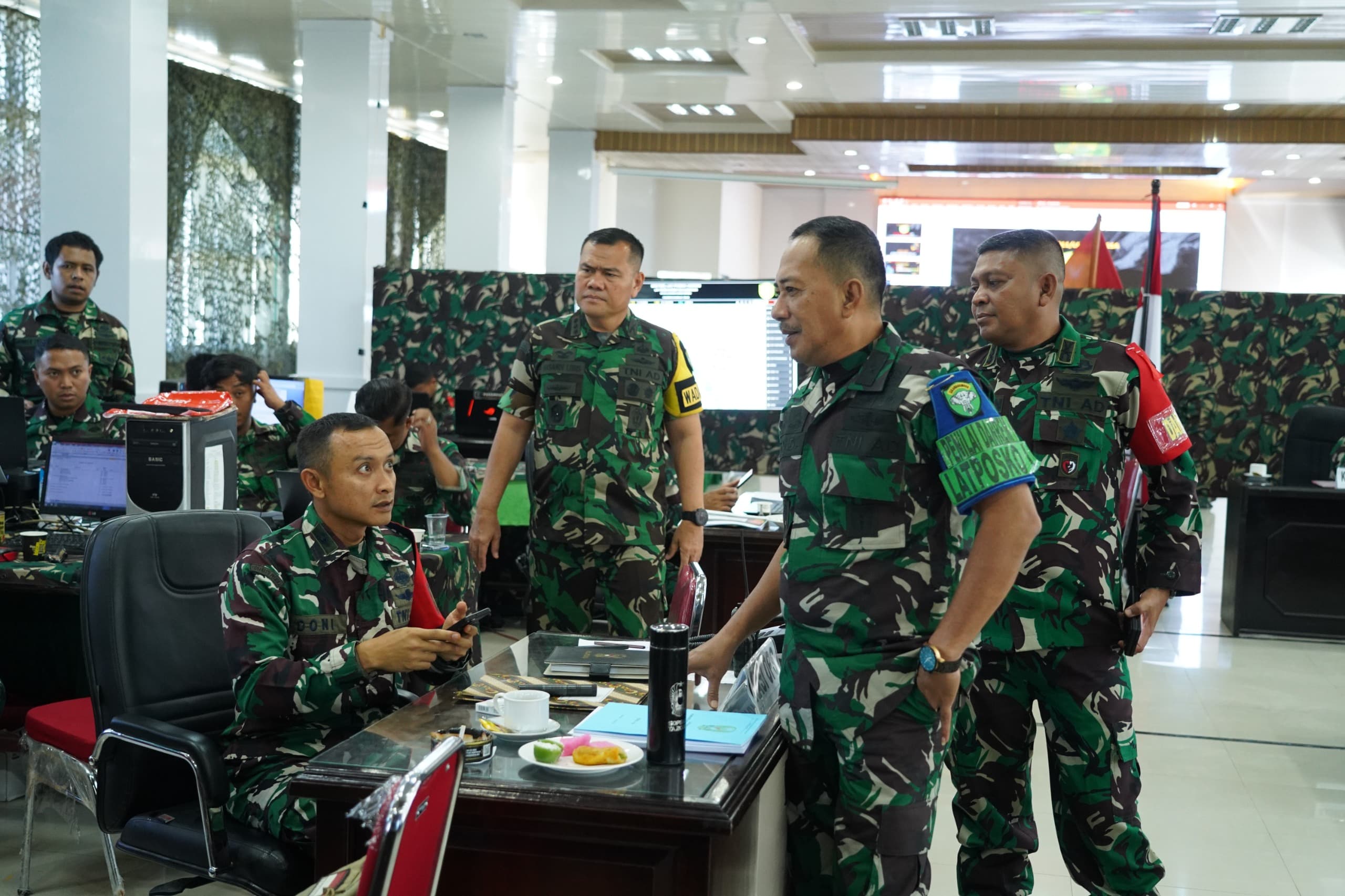 Brigjen TNI Senmart Tonda Tinjau Latihan Posko I Korem 011/Lilawangsa
