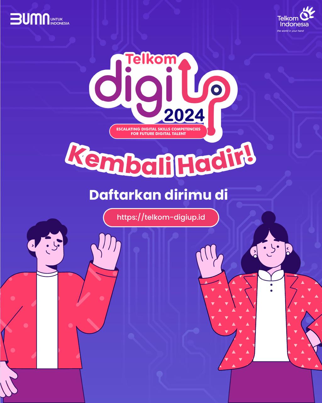 Kembali Hadir! Telkom Ajak Pelajar Indonesia Kembangkan Talenta Digital Melalui Telkom DigiUP 2024