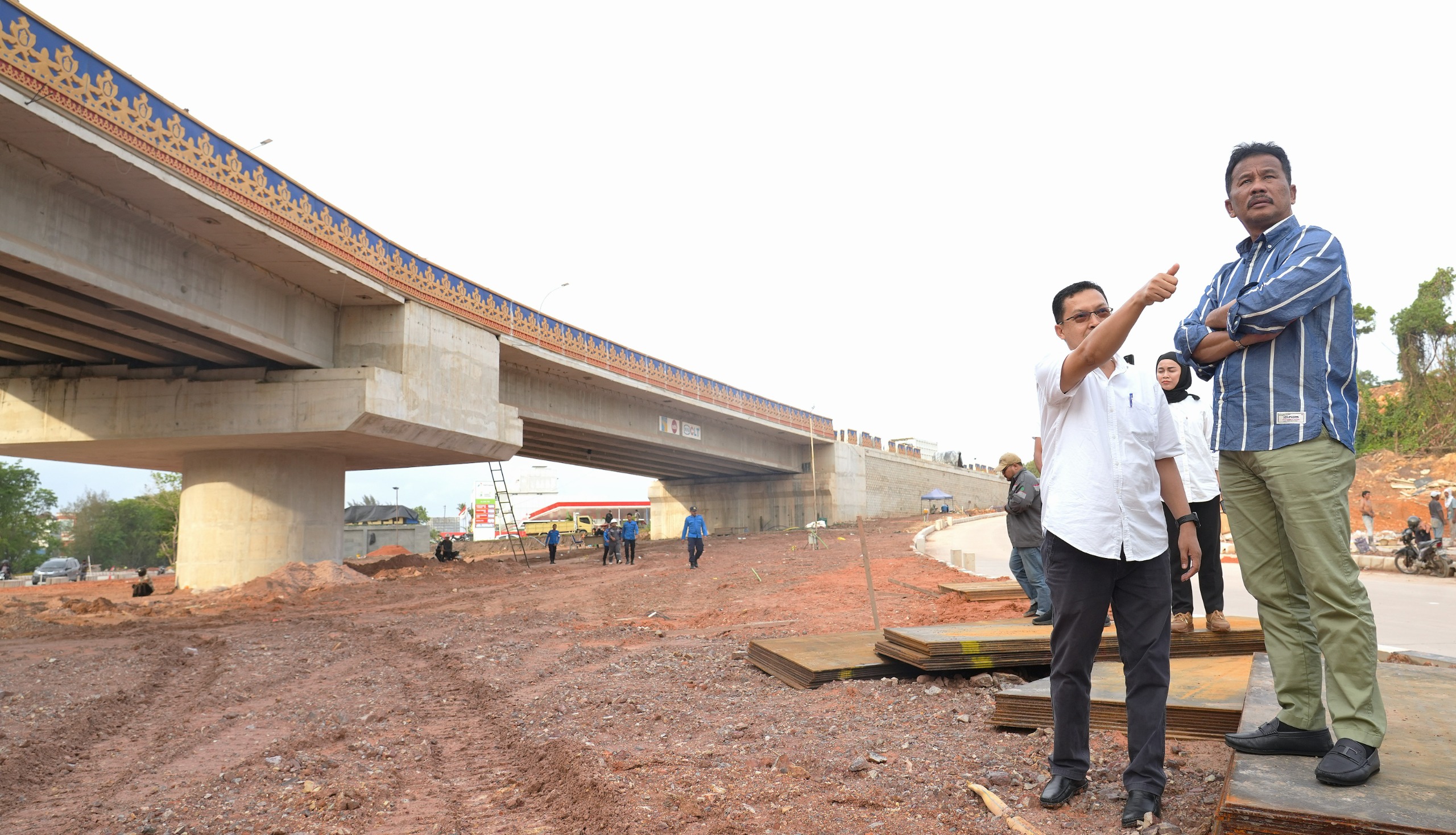 Kepala BP Batam Tinjau Pekerjaan Akhir Proyek Flyover Sei Ladi