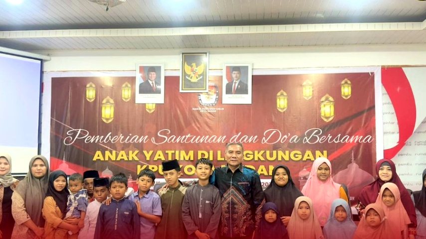 KPU Medan Santuni Anak Yatim dan Gelar Doa Bersama