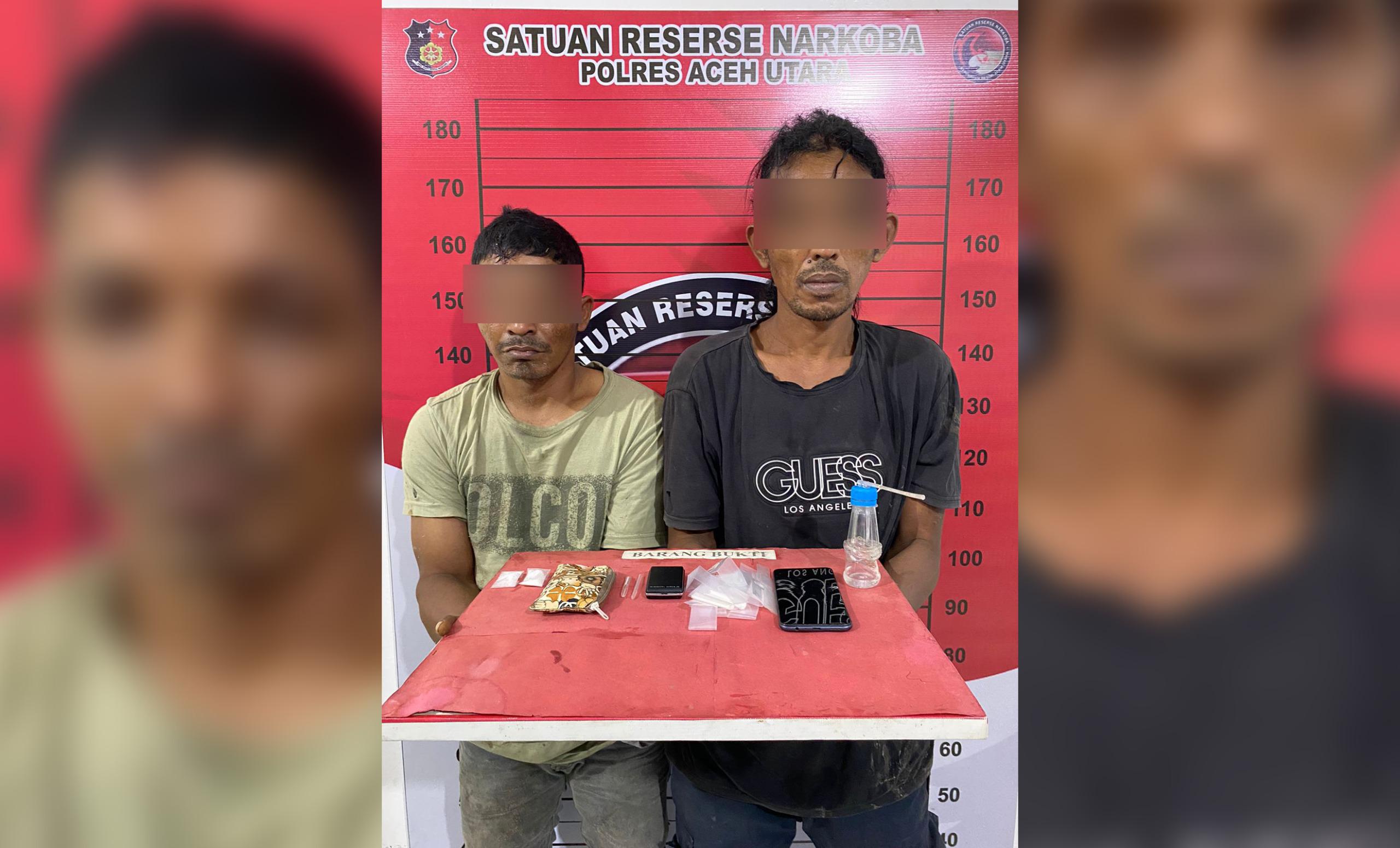 Satuan Reserse Narkoba Polres Aceh Utara Tangkap Dua Pria, Ini kasusnya…