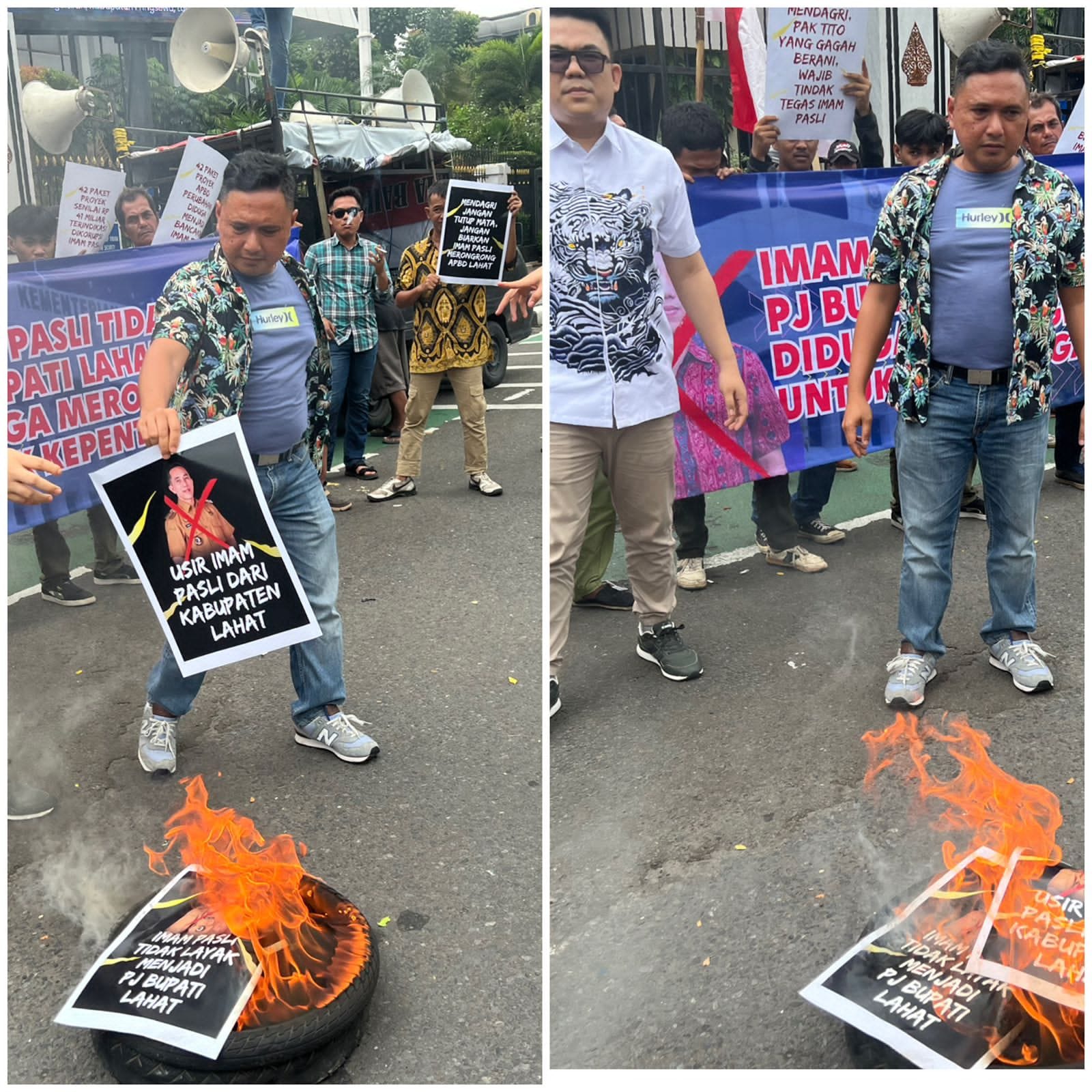Desak Mendagri Segera Copot PJ. Bupati Lahat, GCL Gelar Aksi di Depan Gedung Kemendagri