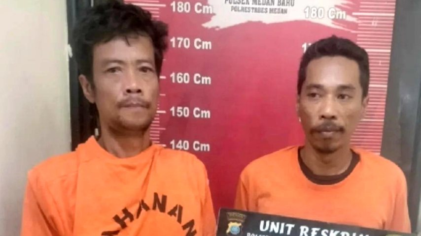 Unit Reskrim Polsek Medan Baru Tangkap Dua Terduga Pencuri Kabel Tanam PT Telkom