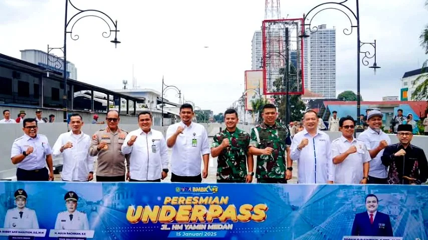 Wali Kota Medan Bobby Nasution Resmikan Underpass Jalan HM Yamin