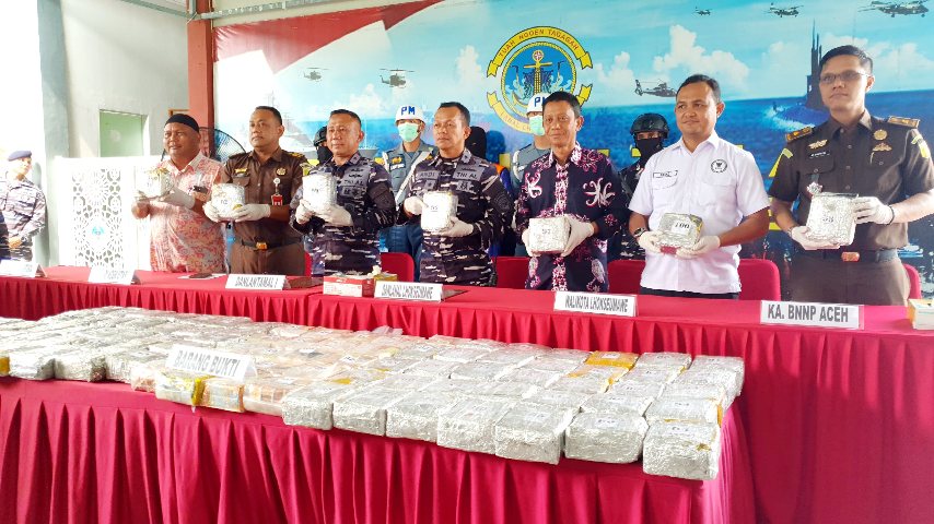 TNI AL Gagalkan Penyelundupan 100 Kg Sabu Jaringan Internasional, Ini Kata Danlantamal I Lhokseumawe