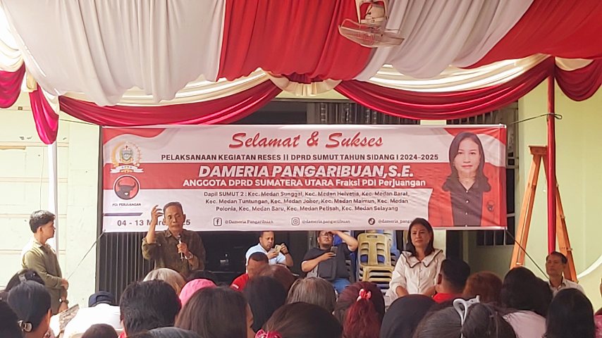 Dameria Pangaribuan Serap Aspirasi Warga Medan Helvetia dalam Reses II DPRD Sumut