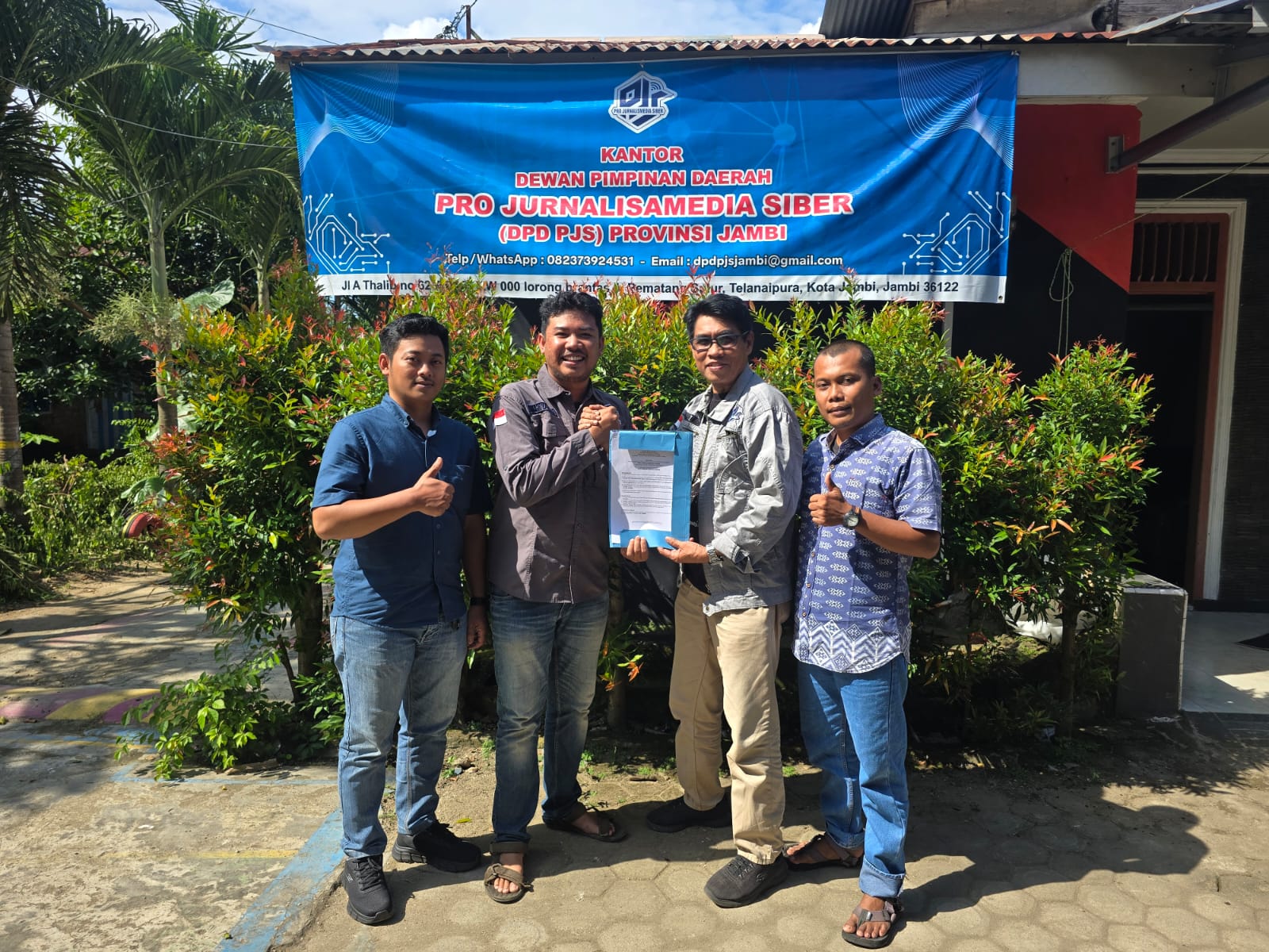 Ketum DPP PJS Silaturahmi dan Verifikasi Kantor DPD PJS Jambi