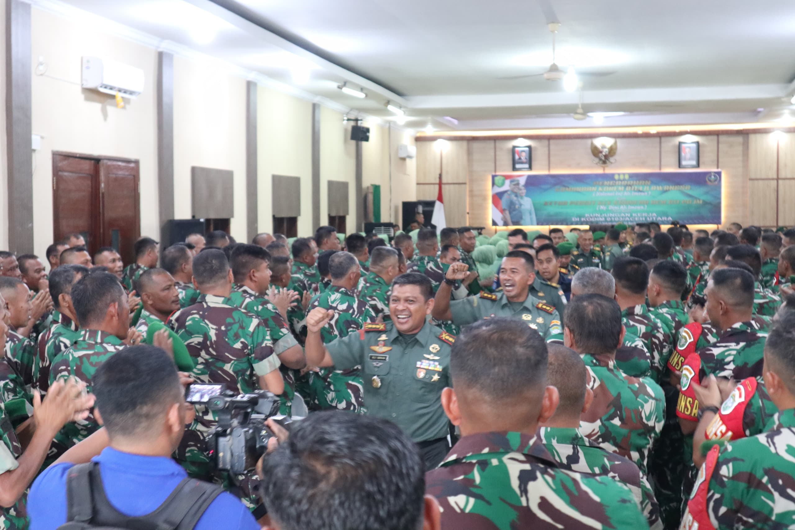 Kunjungi Kodim 0103 Aceh Utara, Danrem Lilawangsa Puji Dandim Terbaik 
