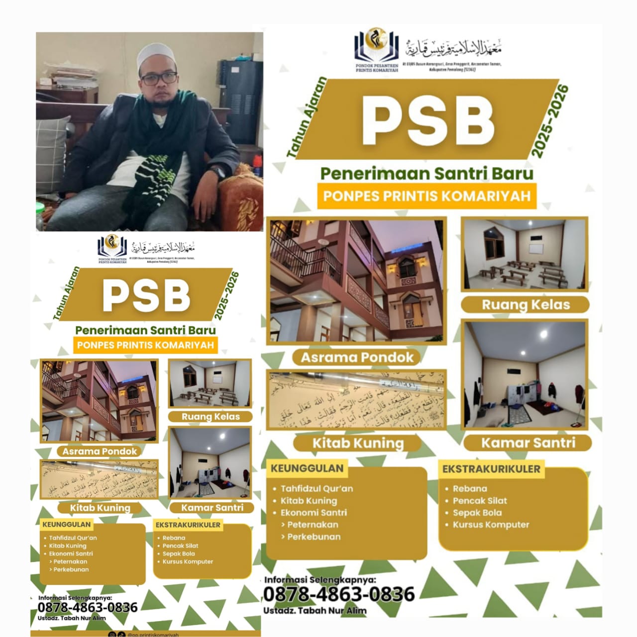 Penerimaan Santri Baru Ponpes Printis Komariyah Buka PSB 2025-2026 Mendidik Dengan Hati Wujudkan Anak Berilmu dan Berakhlak