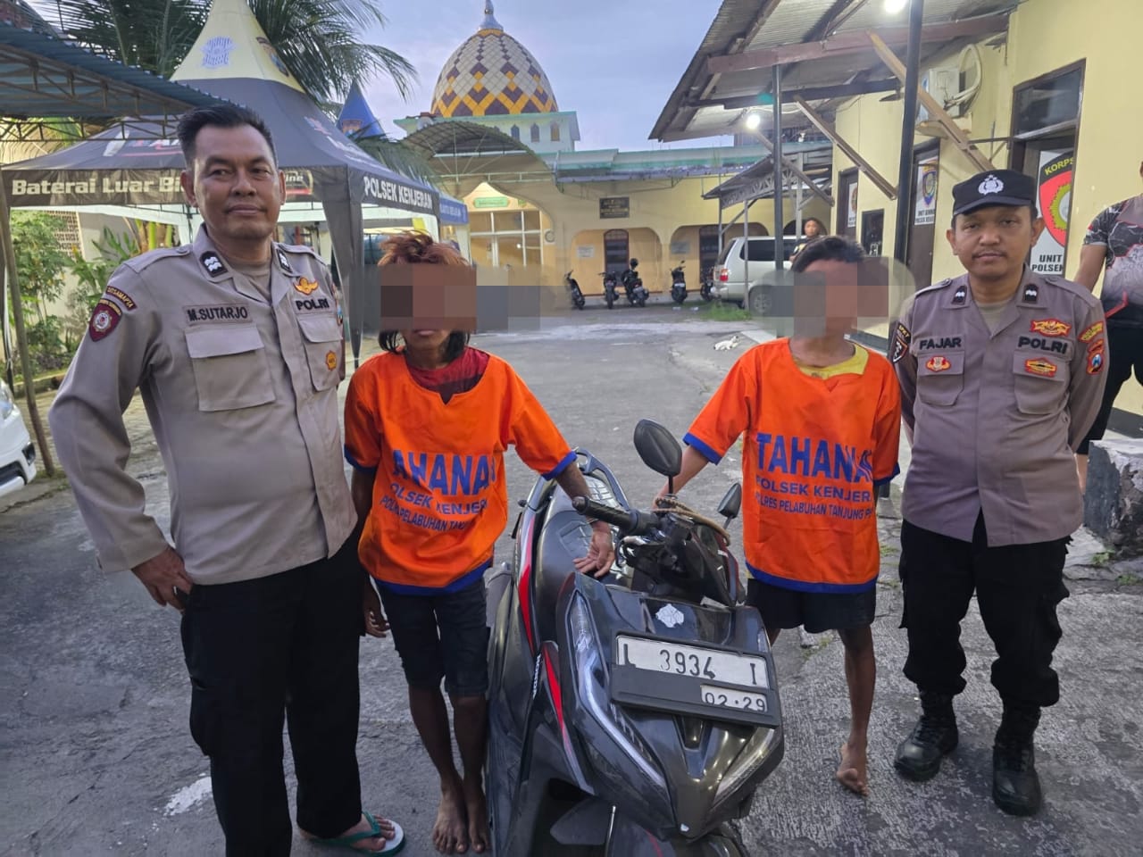 Polsek Kenjeran Amankan Residivis dan Komplotannya Saat Curi Motor Warga di Tambak Wedi