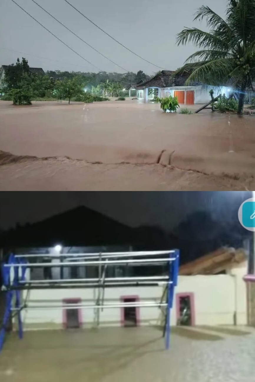 Tanggul Jebol, Puluhan Rumah di Bandar Negeri Semuong Tanggamus Terendam Banjir