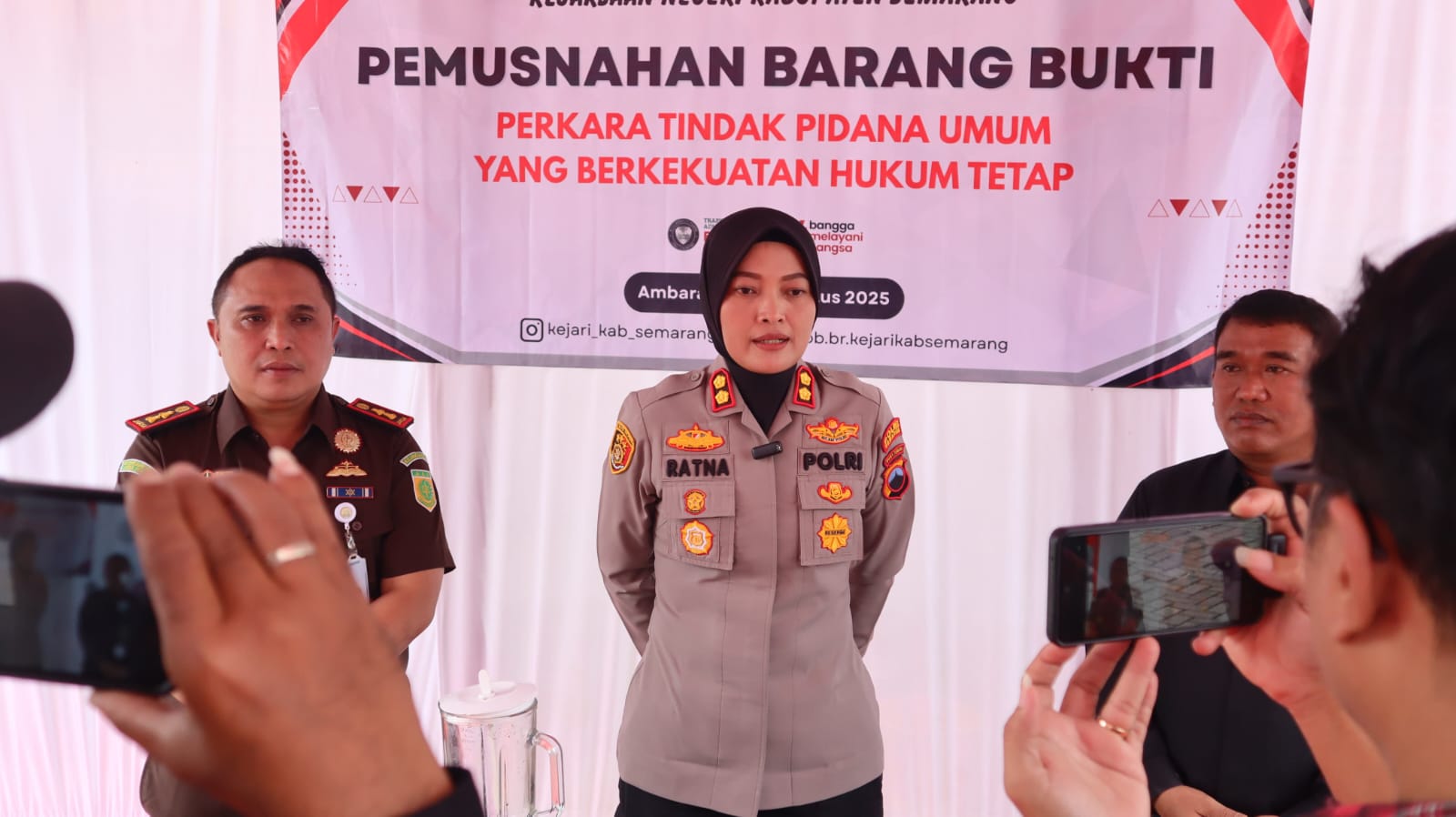 Hadiri Pemusnahan Barang Bukti, Kapolres Semarang Tekankan Upaya Pencegahan