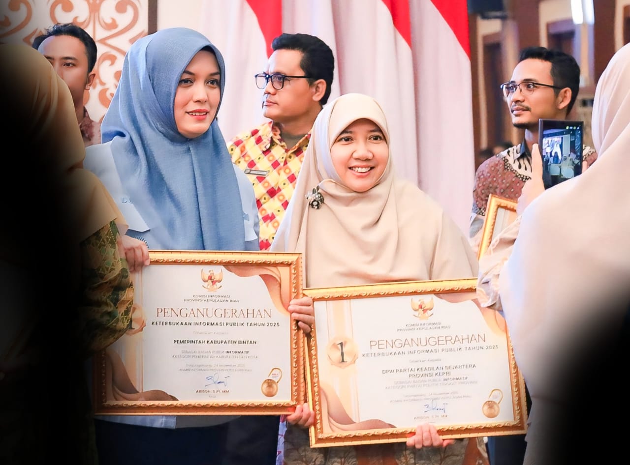 Bintan Kembali Raih Terbaik I Penghargaan Keterbukaan Informasi Publik Tahun 2025