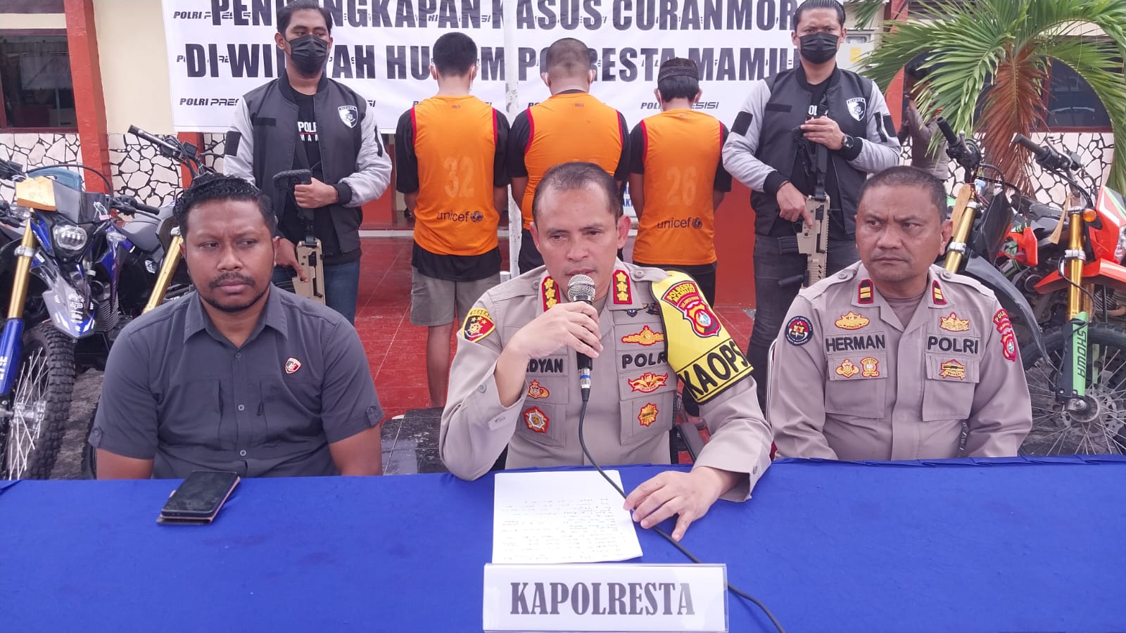 Polresta Mamuju Bongkar Sindikat Curanmor, 15 Motor Trail Disita, Kerugian Tembus Rp500 Juta