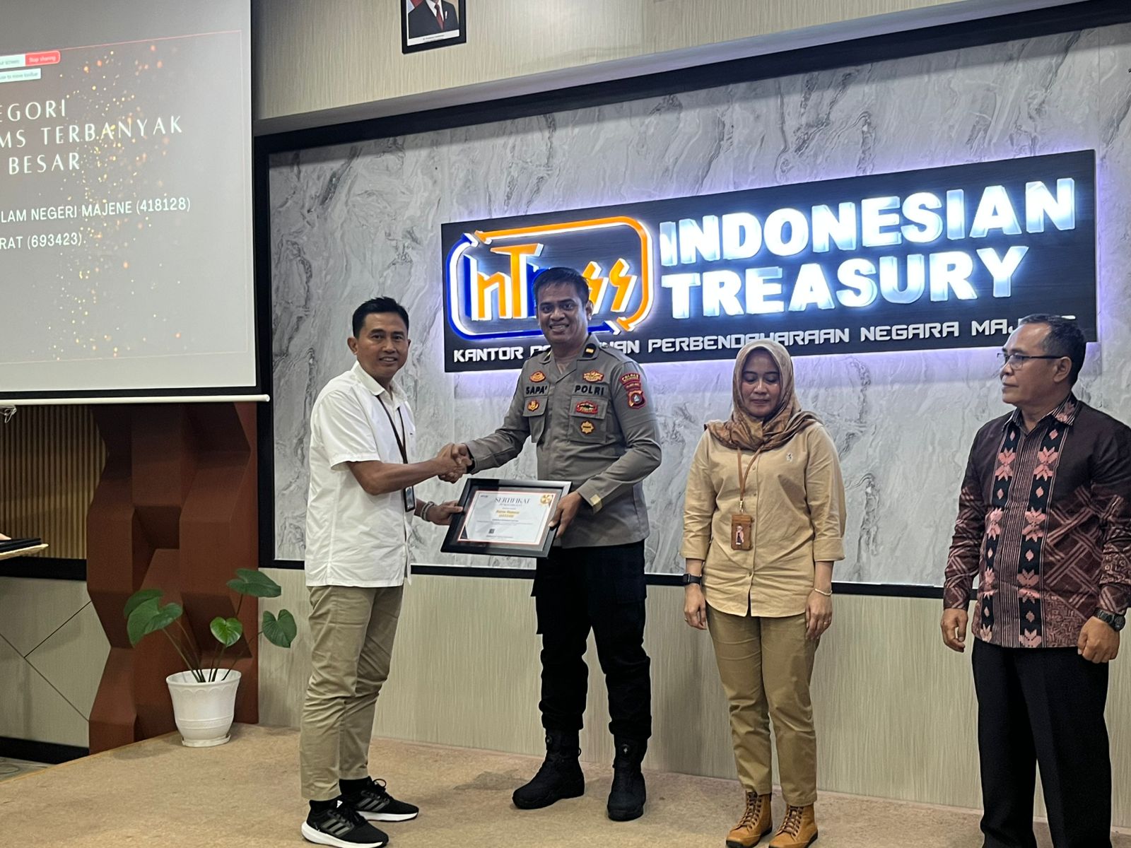 Polres Mamasa Raih Penghargaan CMS Terbanyak Ketiga, Bukti Tata Kelola Keuangan Transparan