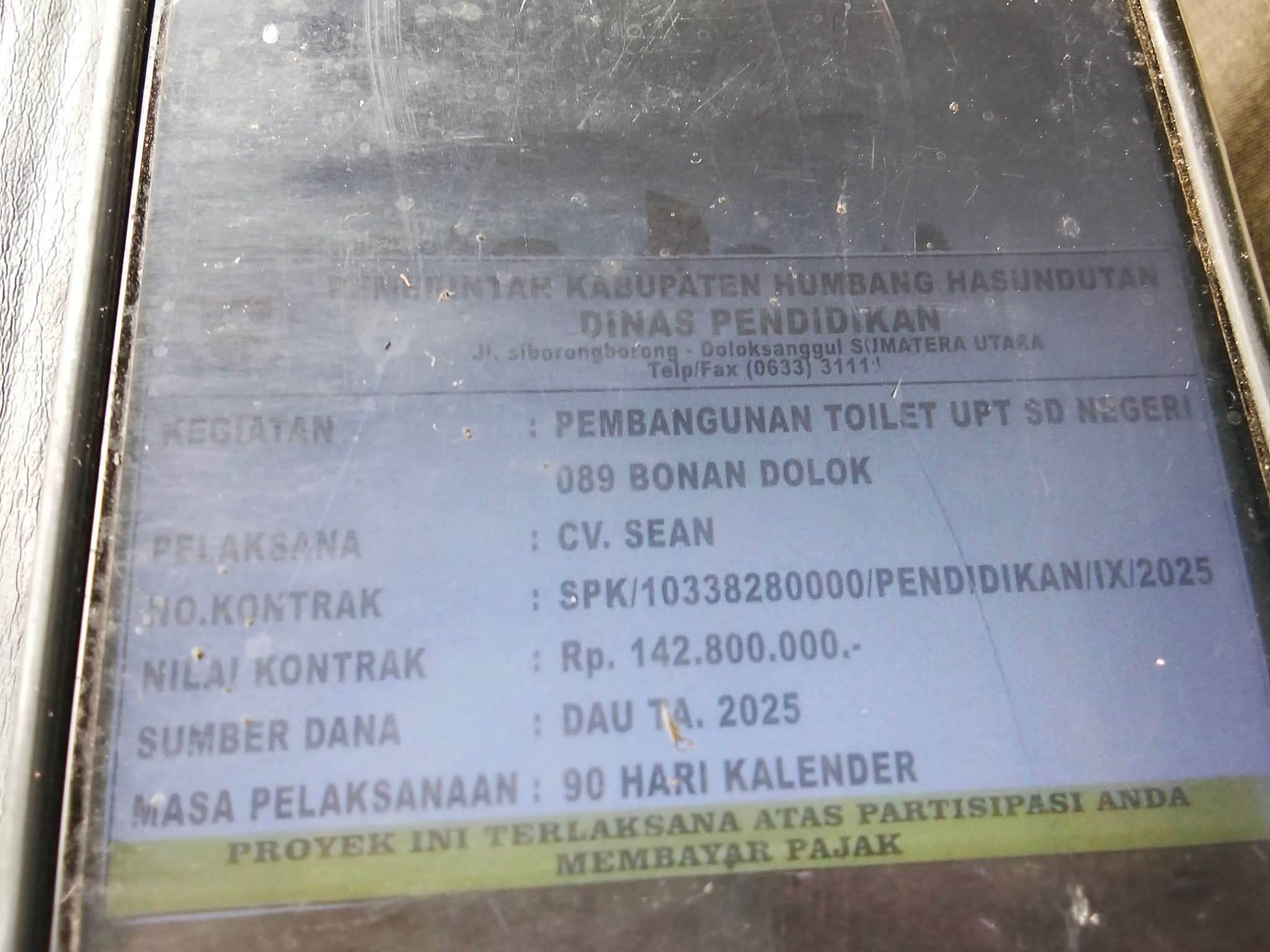 Rp142 Juta untuk Toilet SD di Bonan Dolok Disorot, Publik Pertanyakan Rasionalitas Anggaran